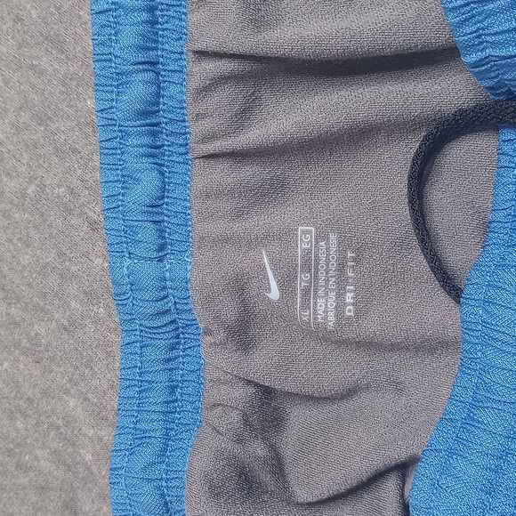 Nike Swim Trunks Shorts Women's XL Blue Silver Swoosh Lined Performance Joggers - Picture 5 of 7